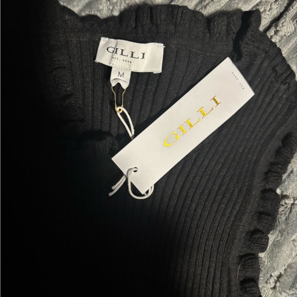 Gilli Black Ribbed Tank Top - Picture 5 of 6